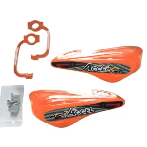 Oferta limitowana ACCEL OSŁONY RĄK (HANDBARY) Z MOCOWANIEM ALUMINIOWYM MX (22+28MM) (ALU-POMARAŃCZOWY, PLASTIK-POMARAŃCZOWY) - PROMOCJA