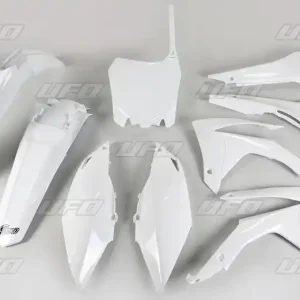 Bezpieczna płatność UFO KOMPLET PLASTIKÓW HONDA CRF 250R 14-17, CRF 450R 13-16 Z OSŁONAMI FILTRA POWIETRZA KOLOR BIAŁY (HO121E041)