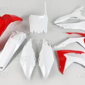 Bezpieczne zakupy UFO KOMPLET PLASTIKÓW HONDA CRF 250R 14-17, CRF 450R 13-16 Z OSŁONAMI FILTRA POWIETRZA KOLOR OEM (CZERWONY/BIAŁY) (HO121E999)