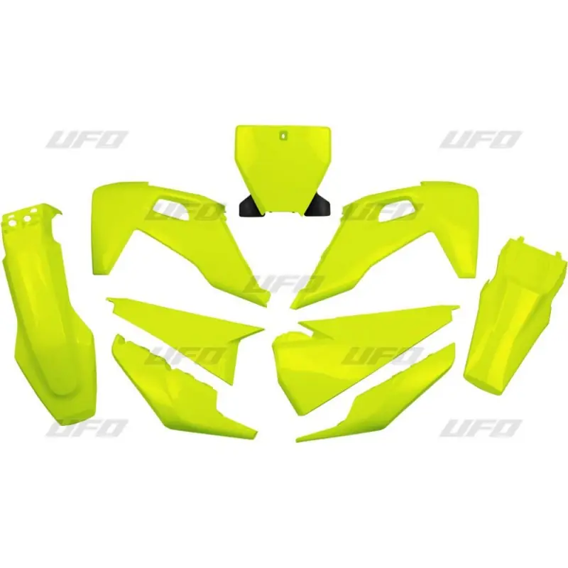 Bezpieczne zakupy UFO KOMPLET PLASTIKÓW HUSQVARNA TC 125/250 ‘19-‘22, FC 250/350/450 ‘19-‘22 KOLOR ZÓŁTY FLUO (HU622DFLU)