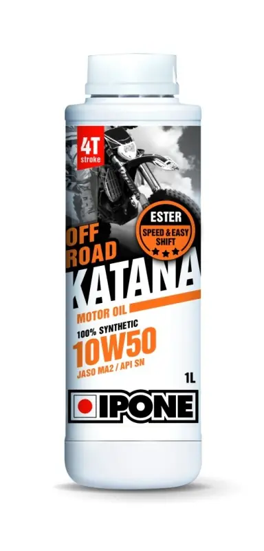 Nowy IPONE KATANA OFF ROAD 10W50 OLEJ SILNIKOWY 100% SYNTETYK 1L (ESTER, MA2) (AKC) (15)