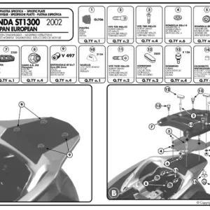Kup teraz KAPPA STELAŻ KUFRA CENTRALNEGO HONDA ST 1300 PAN EUROPEAN (02-14) ( Z PŁYTĄ MONOKEY )