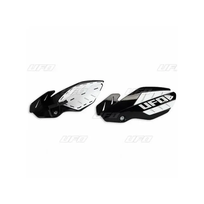 Wyprzedaż UFO OSŁONY RĄK (HANDBARY) FLAME KAWASAKI KXF 250/450 ‘13-‘17 KOLOR CZARNY/BIAŁY (Z MOCOWANIAMI)