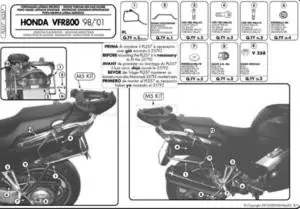 KAPPA STELAŻ KUFRA CENTRALNEGO HONDA VFR 800 (98-01) ( BEZ PŁYTY ) Dodaj do koszyka