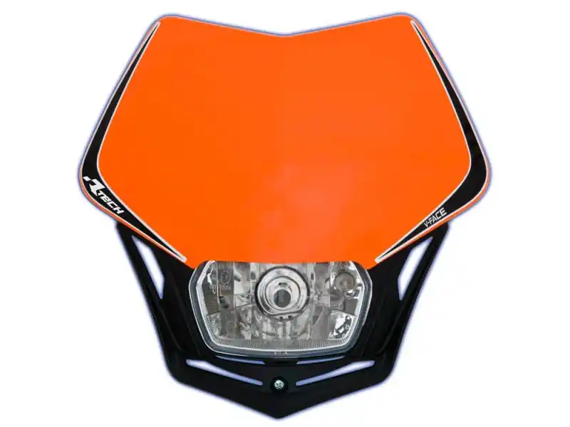 RACETECH (RTECH) LAMPA PRZEDNIA V-FACE KOLOR POMARAŃCZOWY/CZARNY KTM Bezpieczna płatność