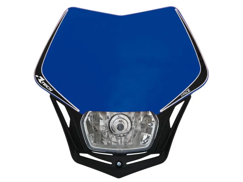Nowy RACETECH (RTECH) LAMPA PRZEDNIA V-FACE KOLOR NIEBIESKI/CZARNY