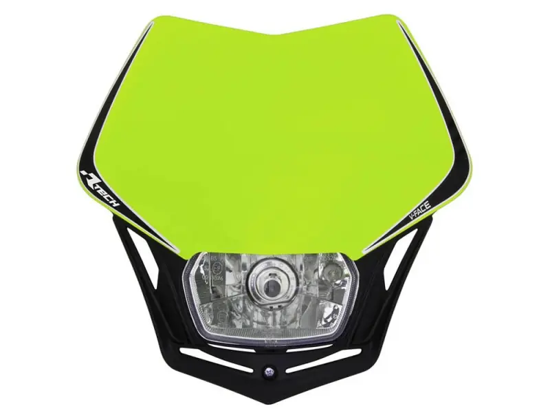 Promocja RACETECH (RTECH) LAMPA PRZEDNIA V-FACE KOLOR ŻÓŁTY FLUO/CZARNY