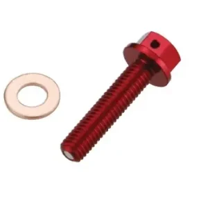 Popularny ACCEL KOREK SPUSTOWY OLEJU HONDA CRF 150 R ‘07-‘16 ( Z MAGNESEM) KOLOR CZERWONY (MDP-01RD) - PROMOCJA