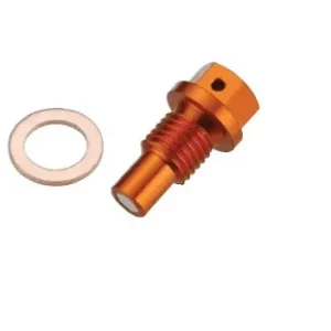Niska cena ACCEL KOREK SPUSTOWY OLEJU KTM ALL MODELS ‘09-‘19 ( Z MAGNESEM) KOLOR POMARAŃCZOWY (MDP-07OR)