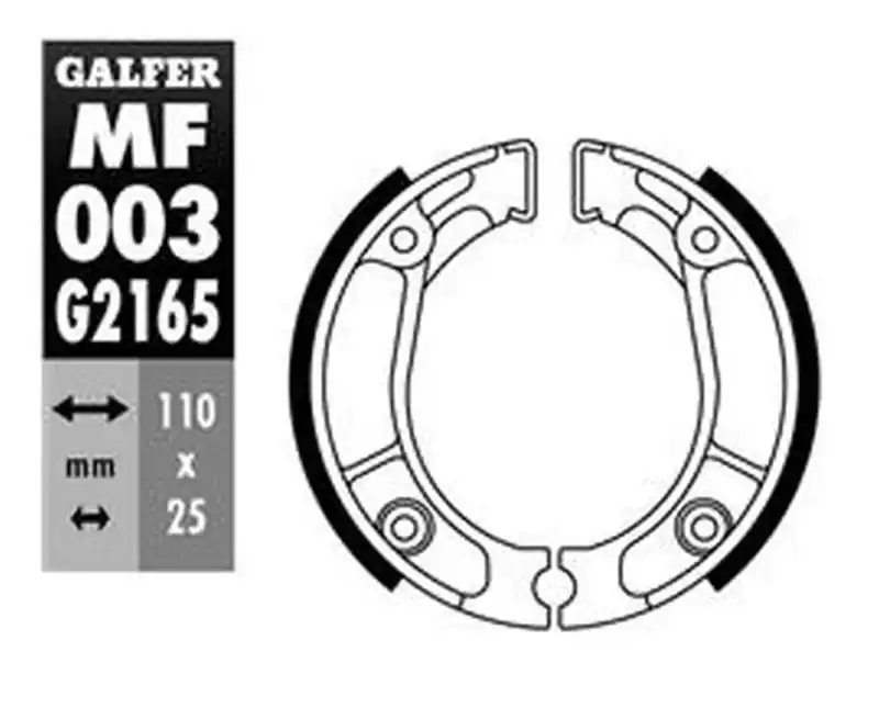 GALFER SZCZĘKI HAMULCOWE TYŁ SH304 HONDA CB 50 ‘75-‘95, MBX 50/80 ‘81-, NSR 50 ‘88-‘93, XL 125 ‘85-‘97, XL 200 ‘83-, XR 125 ‘03-, XR 600R ‘84-‘90 (PATRZ OPIS DODATKOWY) Zniżka