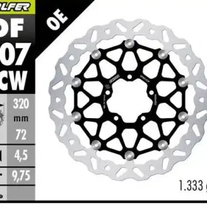 Szybka dostawa GALFER TARCZA HAMULCOWA PRZÓD DUCATI DIAVEL 1200 ‘11-; HYPERMOTARD 939/950 ‘13-; MONSTER 796/797/821/1200 ‘10-; MULTISTRADA 937/950/1200 ‘10-; X DIAVEL 1260 ‘19- (WAVE FLOATING) (320X72X4,5MM)