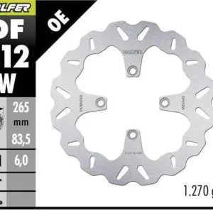 GALFER TARCZA HAMULCOWA TYŁ DUCATI DIAVEL 1200/1260 ‘11-; MULTISTRADA 1200/1260 ‘15-; X DIAVEL 1200/1260 ‘19 (WAVE DISC) (265X83,5X6MM) Bezpieczne zakupy