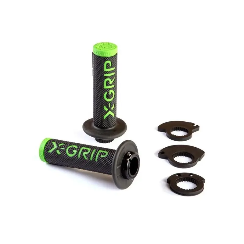 Bezpieczne zakupy X-GRIP PROMOCJA MANETKI (GRIPY) BRAAAAP GRIPS LOCK-ON-GRIP (Z ADAPTERAMI ROLGAZU) GREEN KOLOR ZIELONY