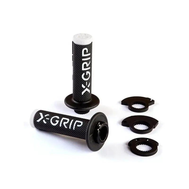 Nowy X-GRIP MANETKI (GRIPY) BRAAAAP GRIPS LOCK-ON-GRIP (Z ADAPTERAMI ROLGAZU) WHITE KOLOR BIAŁY