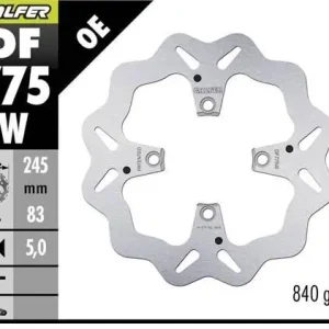 GALFER TARCZA HAMULCOWA TYŁ DUCATI 1098 ‘07-; PANIGALE ‘18-; STREETFIGHTER ‘09- (WAVE DISC) (245X83X5MM) Wysoka jakość