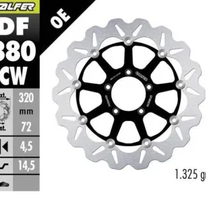 GALFER TARCZA HAMULCOWA PRZÓD DUCATI 749/848/899/959/999 ‘03-; MONSTER 1100 ‘09; PANIGALE V2 955 ‘21- (WAVE FLOATING) (320X72X4,5MM) Do wyczerpania zapasów