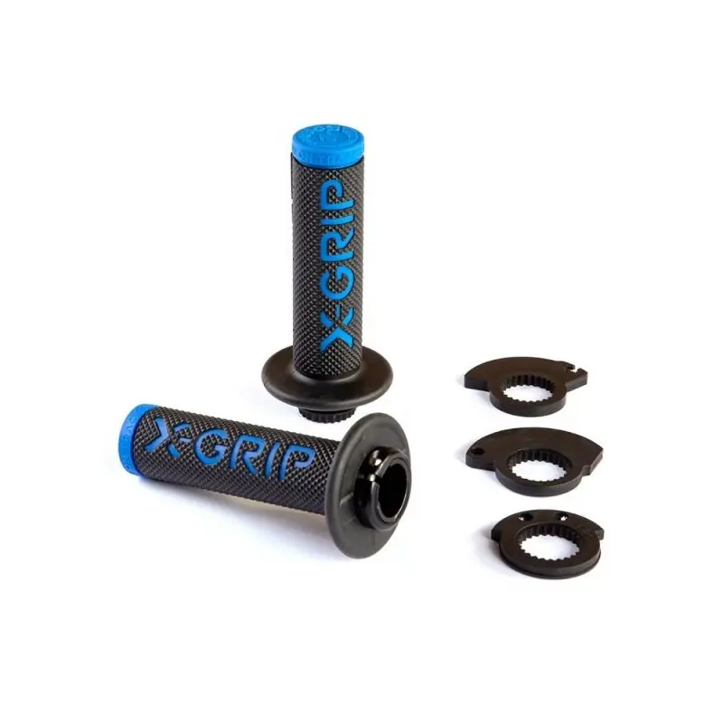 Dostępne od ręki X-GRIP MANETKI (GRIPY) BRAAAAP GRIPS LOCK-ON-GRIP (Z ADAPTERAMI ROLGAZU) BLUE KOLOR NIEBIESKI