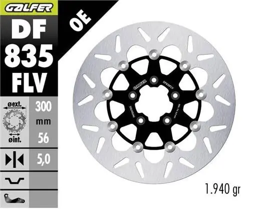 GALFER TARCZA HAMULCOWA PRZÓD HARLEY-DAVIDSON (300X56X5) PŁYWAJĄCA (ROUND FLOATING) Okazja