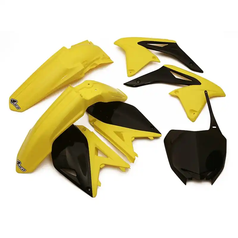 UFO KOMPLET PLASTIKÓW SUZUKI RMZ 250 ‘10- ‘18 KOLOR OEM ‘11- ‘12 (ŻÓŁTY/CZARNY) (SU413E999) Bezpieczne zakupy
