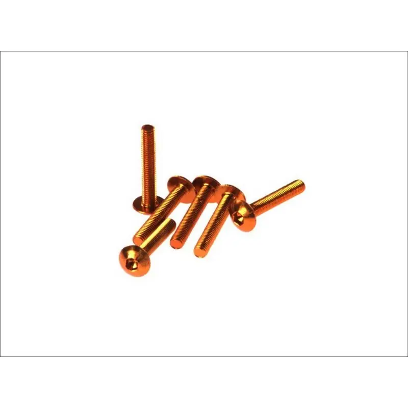 Szybka wysyłka V PARTS (VICMA) ZESTAW ŚRUB OWIEWKI M5X30 (6SZT.) KOLOR POMARAŃCZOWY (IMBUSOWA PŁASKA)(TA530NO)