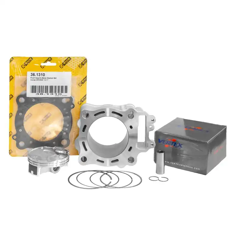 PROMX CYLINDER KOMPLETNY (CYLINDER + TŁOK VERTEX + USZCZELKI TOP-END PROX) HONDA CRF 250 R ‘14-‘15 STANDARD 76,80 MM Tylko do końca tygodnia