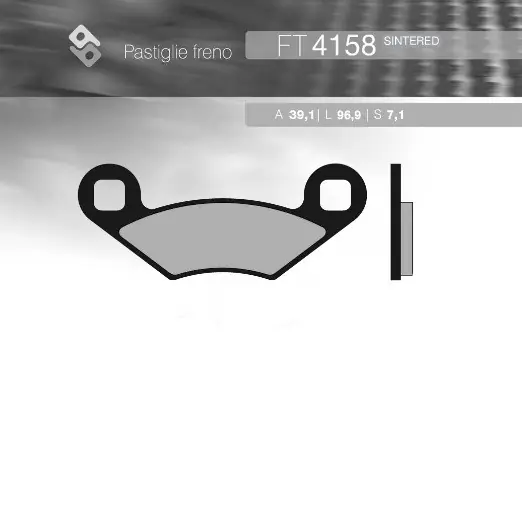 KLOCKI HAMULCOWE SPIEK METALICZNY (ZŁOTE) POLARIS Sportsman 250–800, Magnum, Predator (39,1X96,9X7,1) (FT 4158) FA159 KH159 BRENTA Premium