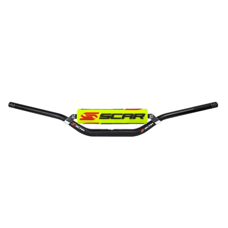 SCAR RACING KIEROWNICA Z POPRZECZKĄ 28,6MM MODEL MCGRATH/SHORT BEND KOLOR CZARNY GĄBKA ŻÓŁTY/BIAŁY Tylko dziś