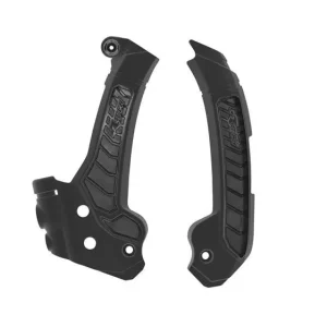 RACETECH (RTECH) OSŁONY RAMY (KOMPLET) BI-MATERIAL SUPER GRIP HUSQVARNA FC 250 / 450 22-23, FS 450 23-24, TC / FC 125 / 250 / 300 / 350 / 450 23-24, TE 125 / 250 / 300 / 350 / 450 / 501 2024, TX 300 / 350 / 450 23-24 KOLOR CZARNY Kup online