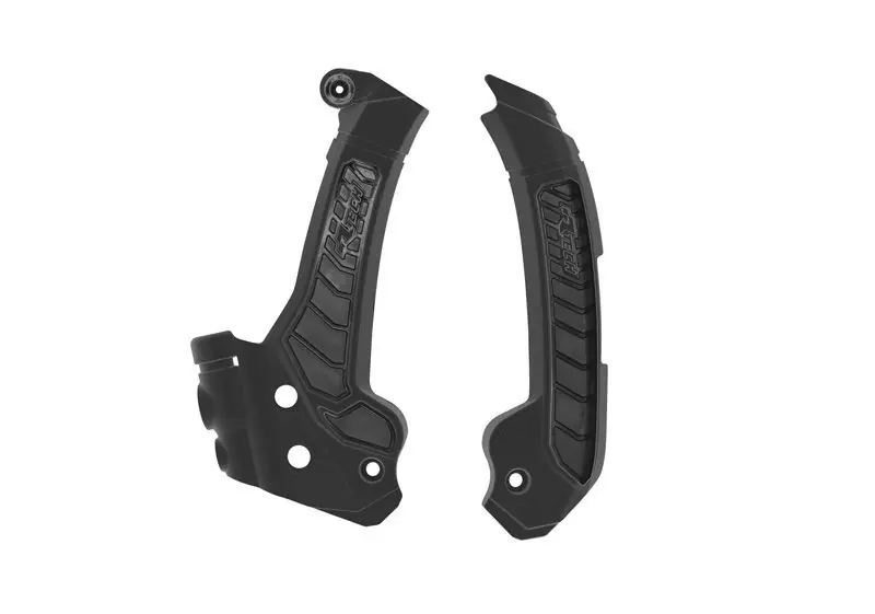 RACETECH (RTECH) OSŁONY RAMY (KOMPLET) BI-MATERIAL SUPER GRIP HUSQVARNA FC 250 / 450 22-23, FS 450 23-24, TC / FC 125 / 250 / 300 / 350 / 450 23-24, TE 125 / 250 / 300 / 350 / 450 / 501 2024, TX 300 / 350 / 450 23-24 KOLOR CZARNY Kup online