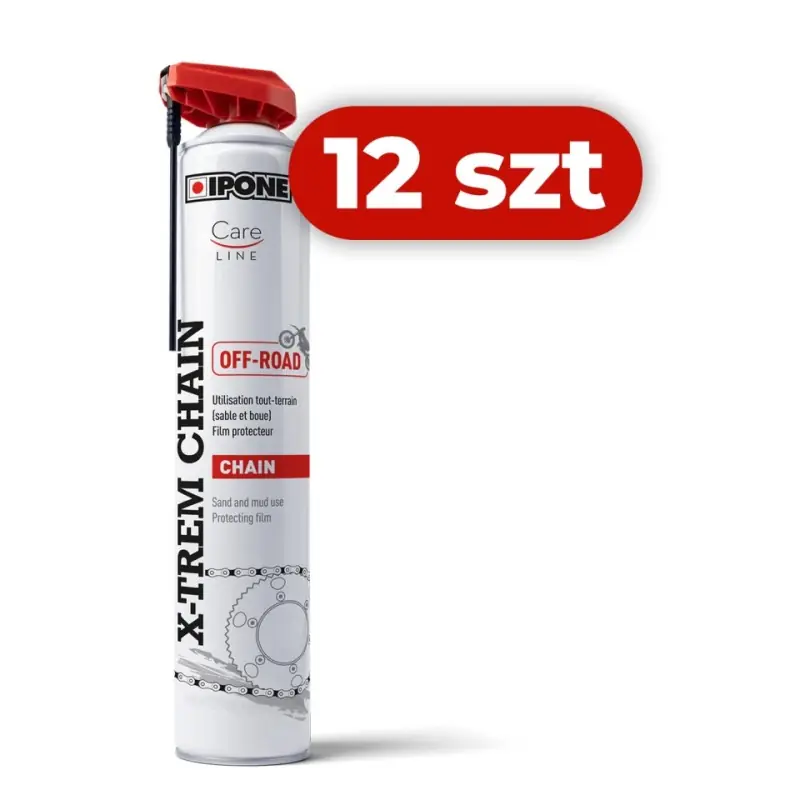 Szybka wysyłka IPONE SPRAY CHAIN 750ML X-TREM OFF ROAD SMAR DO ŁAŃCUCHÓW (CARELINE) (AKC) (12) KARTON 12 SZTUK
