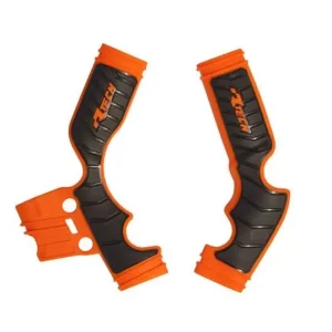 RACETECH (RTECH) 2025/12 OSŁONY RAMY (KOMPLET) BI-MATERIAL SUPER GRIP KTM SX 65 ‘16-‘24 KOLOR POMARAŃCZOWY / CZARNY Tylko dziś
