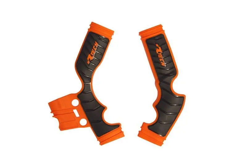 RACETECH (RTECH) 2025/12 OSŁONY RAMY (KOMPLET) BI-MATERIAL SUPER GRIP KTM SX 65 ‘16-‘24 KOLOR POMARAŃCZOWY / CZARNY Tylko dziś