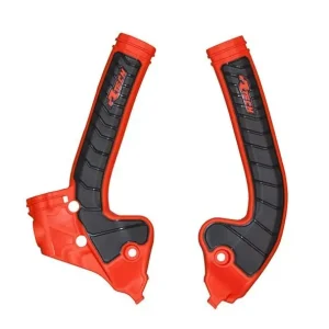 RACETECH (RTECH) 2025/12 OSŁONY RAMY (KOMPLET) BI-MATERIAL SUPER GRIP KTM SX 85 ‘18-‘24 KOLOR CZERWONY / CZARNY Łatwy zwrot