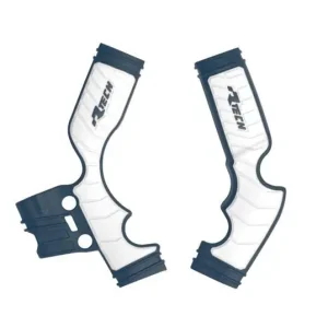RACETECH (RTECH) 2025/12 OSŁONY RAMY (KOMPLET) BI-MATERIAL SUPER GRIP HUSQVARNA TC 65 ‘17-‘24 KOLOR NIEBIESKI / BIAŁY Tani