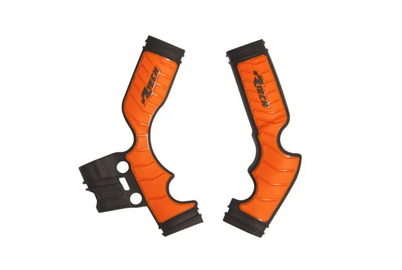 Nie przegap RACETECH (RTECH) 2025/12 OSŁONY RAMY (KOMPLET) BI-MATERIAL SUPER GRIP KTM SX 65 ‘16-‘24 KOLOR POMARAŃCZOWY / CZARNY