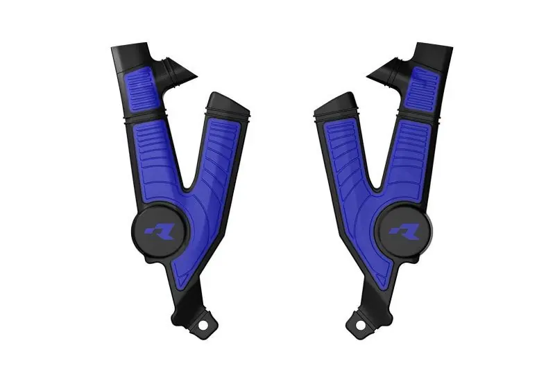 RACETECH (RTECH) 2025/12 OSŁONY RAMY (KOMPLET) BI-MATERIAL SUPER GRIP TALARIA STING MX4 / MX5 / TL4000 / TL5500 ‘23-‘25 KOLOR CZARNY / NIEBIESKI Ostatnia szansa