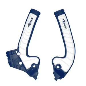 RACETECH (RTECH) 2025/12 OSŁONY RAMY (KOMPLET) BI-MATERIAL SUPER GRIP HUSQVARNA TC 85 ‘18-‘24 KOLOR NIEBIESKI / BIAŁY Tani