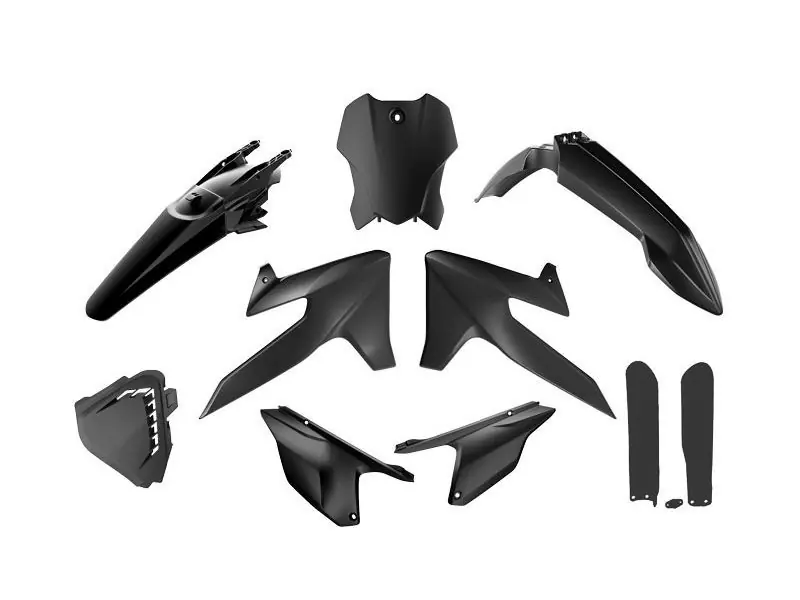 Wyprzedaż RACETECH (RTECH) 2025/12 KOMPLET PLASTIKÓW Z OSŁONAMI TELESKOPÓW TRIUMPH TF 250 X ‘24-‘26, TF 450 RC ‘25-‘26 KOLOR CZARNY