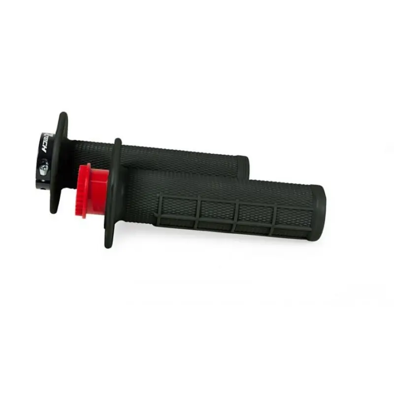 RACETECH (RTECH) MANETKI R20 LOCK-ON (22+25MM) KOLOR CZARNY (HALF WAFFLE) + 3 ADAPTERY ROLGAZU DO MOTOCYKLI BETA Nowość