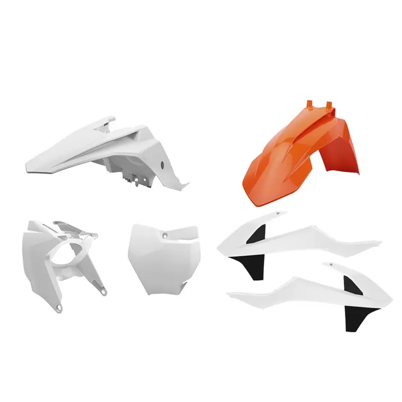 Ekspresowa dostawa POLISPORT KOMPLET PLASTIKÓW KTM SX 65 ‘16-‘23 ZESTAW ZAWIERA OSŁONĘ FILTRA POWIETRZA (AIRBOX) KOLOR BIAŁY POMARAŃCZOWY (OEM)