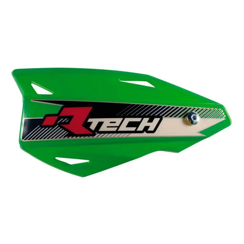 Łatwy zwrot RACETECH (RTECH) OSŁONY RĄK (HANDBARY) VERTIGO CROSS/ENDURO KOLOR ZIELONY (Z MOCOWANIAMI DO KIEROWNICY)