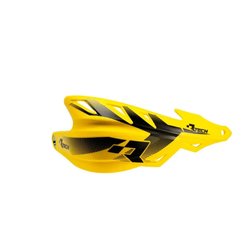 Tani RACETECH (RTECH) OSŁONY RĄK (HANDBARY) RAPTOR KOLOR ŻÓŁTY (Z MOCOWANIAMI NA KIEROWNICĘ 22,2MM I 28,6MM)
