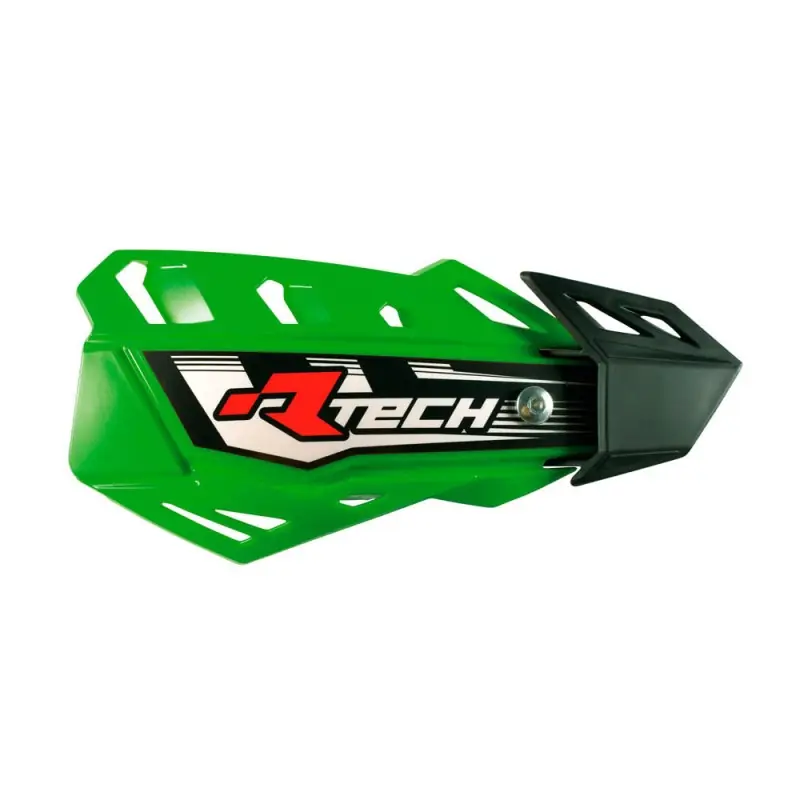 RACETECH (RTECH) OSŁONY RĄK (HANDBARY) FLX CROSS/ENDURO KOLOR ZIELONY (Z 2 RODZAJAMI MOCOWAŃ DO KIEROWNICY ORAZ MANETEK) Oferta czasowa