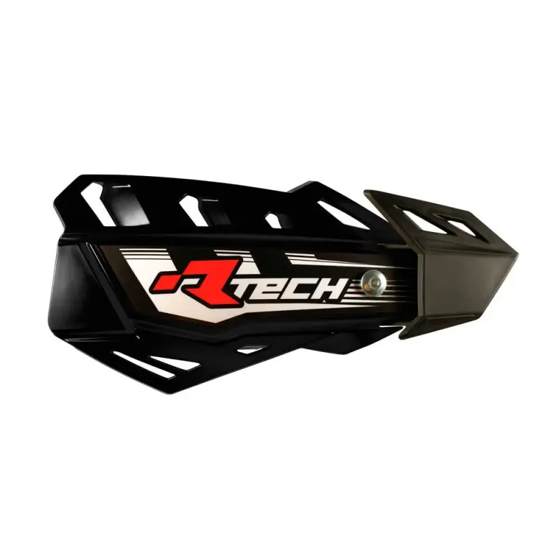 Popularny RACETECH (RTECH) OSŁONY RĄK (HANDBARY) FLX CROSS/ENDURO KOLOR CZARNY (Z 2 RODZAJAMI MOCOWAŃ DO KIEROWNICY ORAZ MANETEK)