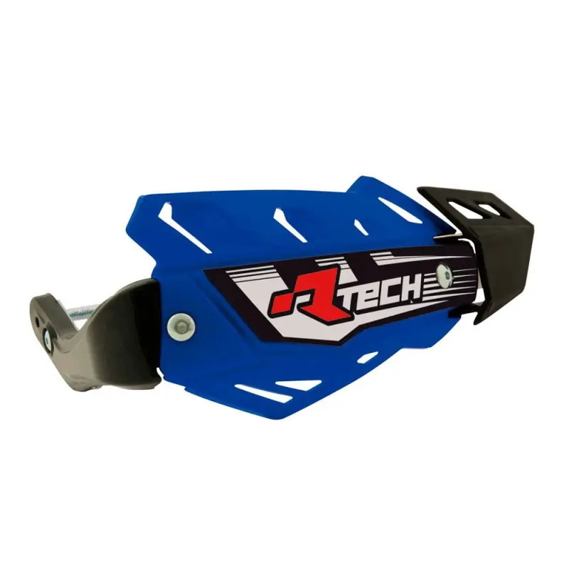 RACETECH (RTECH) OSŁONY RĄK (HANDBARY) FLX ATV/QUAD KOLOR NIEBIESKI (Z 3 RODZAJAMI MOCOWAŃ DO KIEROWNICY) Oferta limitowana