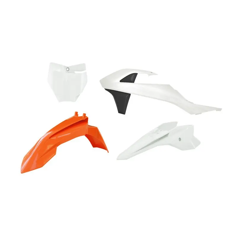 Premium RACETECH (RTECH) KOMPLET PLASTIKÓW KTM SX 50 ‘16- ‘23, SX-E 3-5 ‘20- ‘24 KOLOR POMARAŃCZOWY / BIAŁY / CZARNY ( OEM ‘17 )
