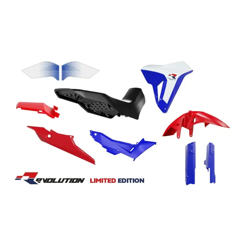 Nowość RACETECH (RTECH) KOMPLET PLASTIKÓW Z SIEDZENIEM REVOLUTION HONDA XL 750 TRANSALP ‘23- ‘25 KOLOR BIAŁY / CZARNY / CZERWONY