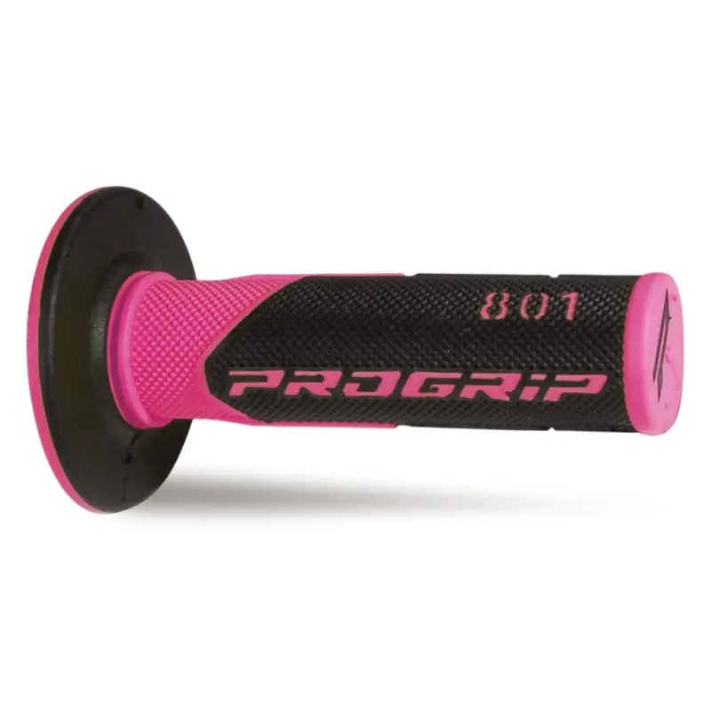 Do wyczerpania zapasów PROGRIP MANETKI PG801 OFF ROAD (22+25MM, DŁ.115MM) KOLOR RÓŻOWY FLUO/CZARNY (DWUSKŁADNIKOWE) (801-297)