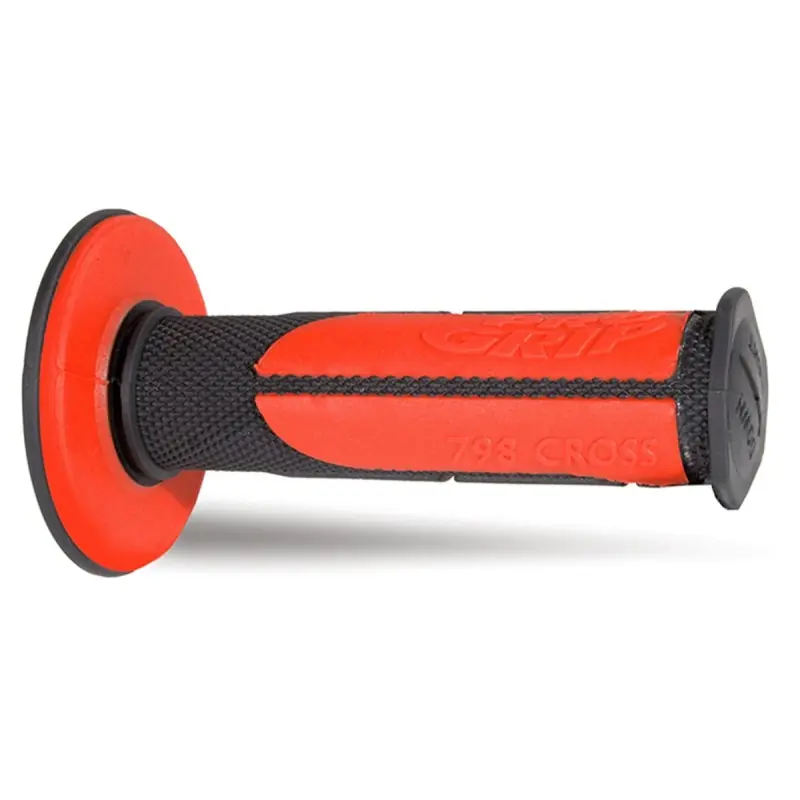 Bezpieczne zakupy PROGRIP MANETKI PG798 OFF ROAD (22+25MM, DŁ.115MM) KOLOR CZARNY CZERWONY (DWUSKŁADNIKOWE HALF WAFFLE) (798-125) (PG798BK/RD)