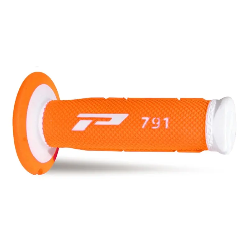 Kup online PROGRIP MANETKI PG791 OFF ROAD (22+25MM, DŁ.115MM) KOLOR BIAŁY / POMARAŃCZOWY FLUO (DWUSKŁADNIKOWE) (791-242) (PG791WH/ORF)